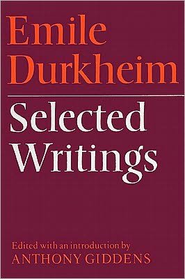 Cover for Emile Durkheim · Emile Durkheim: Selected Writings (Paperback Book) (1972)