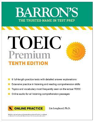 Cover for Lin Lougheed · TOEIC Premium: 6 Practice Tests + Online Audio, Tenth Edition - Barron's Test Prep (Pocketbok) [Tenth edition] (2023)