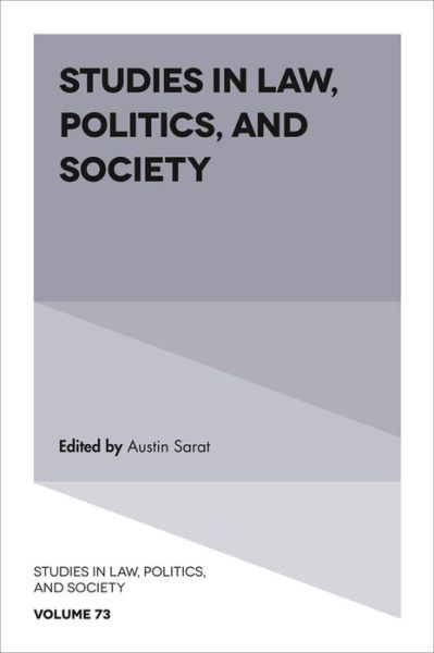 Cover for Austin Sarat · Studies in Law, Politics, and Society - Studies in Law, Politics, and Society (Hardcover Book) (2017)