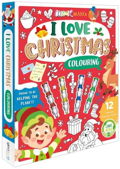Cover for Igloo Books · I Love Christmas Colouring - With Stackable Snowman Crayons (Paperback Bog) (2023)