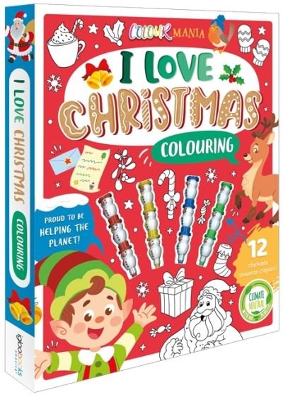 Cover for Igloo Books · I Love Christmas Colouring - With Stackable Snowman Crayons (Paperback Book) (2023)
