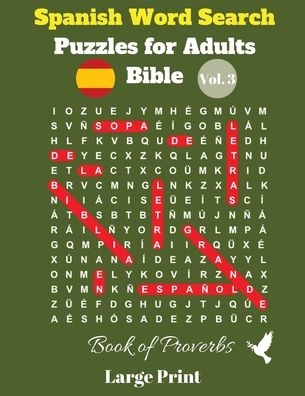 Cover for Pupiletras Publicacion · Spanish Word Search Puzzles For Adults: Bible Vol. 3 Book of Proverbs, Large Print (Paperback Book) (2020)