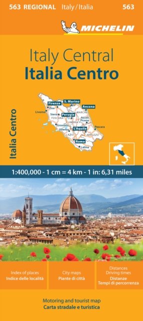 Italy Centre - Michelin Regional Map 563: Map - Michelin - Livros - Michelin Editions des Voyages - 9782067263123 - 15 de agosto de 2024