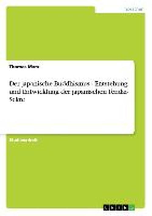 Cover for Marx · Der japanische Buddhismus - Entste (Book) [German edition] (2013)