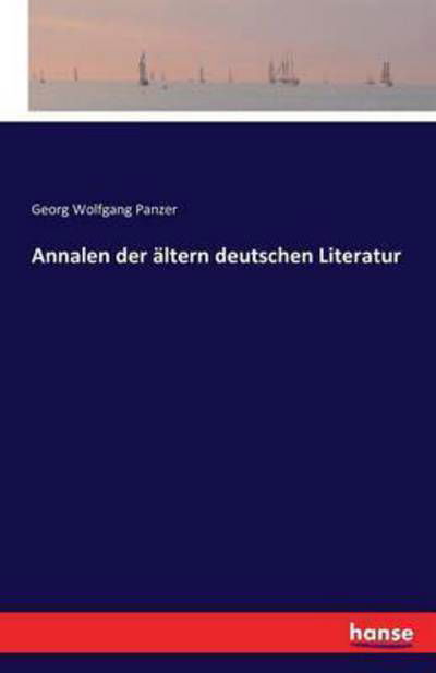 Cover for Panzer · Annalen der ältern deutschen Lit (Book) (2016)