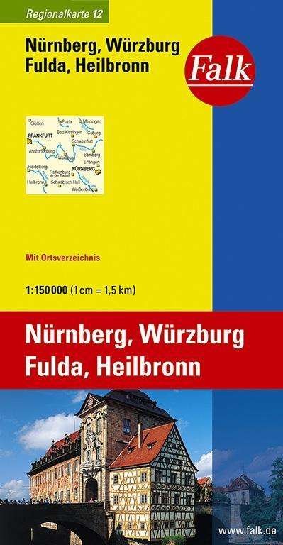Cover for Mair-Dumont · Falk Regionalkarte: Nürnberg - Würzburg - Fulda - Heilbronn (Hardcover Book) (2016)