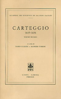 Cover for Galileo Galilei · Carteggio 1649-1656 (Book)