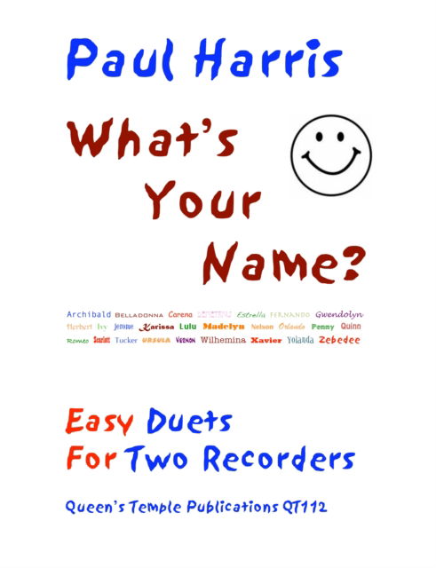 Cover for What's Your Name? (Recorders) (Sheet music) (2025)