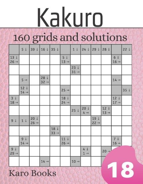 Cover for Karo Books · Kakuro - 160 grids and solutions (Paperback Book) (2020)