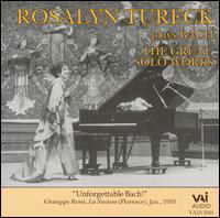 Rosalyn Tureck Plays Bach: Great Solo Works - Bach / Tureck - Musik - VAI - 0089948104124 - 2. Mai 1994