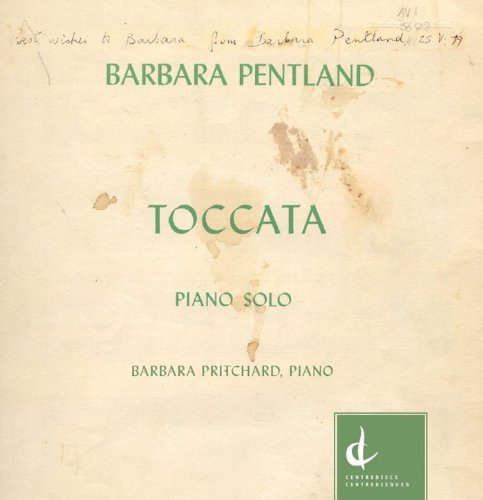 Cover for Pentland / Pritchard · Toccata (CD) (2012)