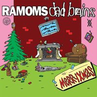Cover for Dad Brains / Ramoms · Merryxmas Split 7&quot; (Green / Red / White Splatter Vinyl) (7&quot;) [Coloured edition] (2018)
