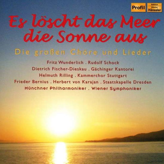 Es Loscht Das Meer Die Sonne Aus - Wunderlich / Gachinger Kantorei - Muziek - PROFIL - 0881488080124 - 18 januari 2010