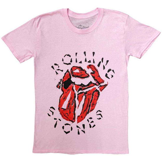 The Rolling Stones Unisex T-Shirt: Hackney Diamonds Painted Tongue - The Rolling Stones - Merchandise -  - 5056737204124 - 