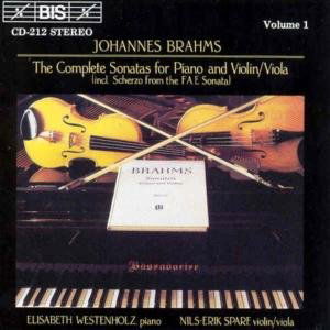 Violin Sonatas - Brahms / Westenholz / Sparf - Musik - BIS - 7318590002124 - 22 september 1994