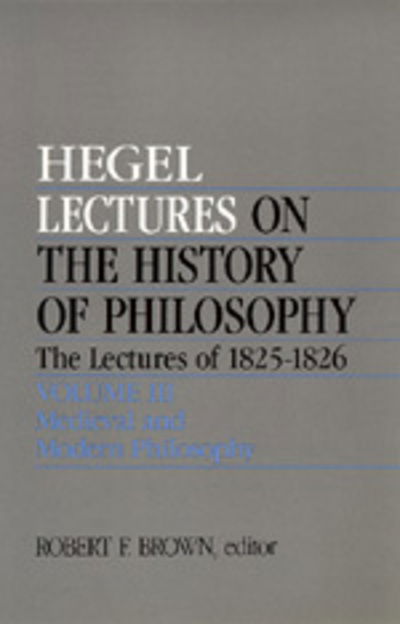 Cover for Georg Wilhelm Friedrich Hegel · Lectures on the history of philosophy (Book) (1990)