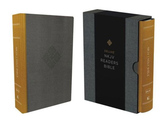 Cover for Thomas Nelson · Nkjv, deluxe readers bible, cloth over board, yellow / gray, comfort print (Hardcover Book) (2018)