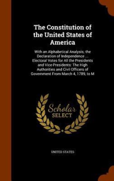 Cover for United States · The Constitution of the United States of America (Hardcover Book) (2015)