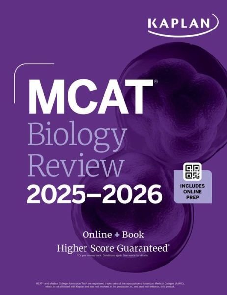 Cover for Kaplan Test Prep · MCAT Biology Review 2025-2026: Online + Book - Kaplan Test Prep (Pocketbok) (2024)