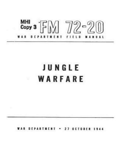 Cover for United States War Department · FM 72-20 Jungle Warfare (1944) by United States. War Department. General Staff (Paperback Book) (2016)
