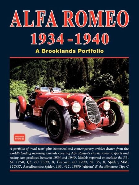 Cover for R M Clarke · Alfa Romeo 1934-1940 Road Test Portfolio (Paperback Bog) (2012)
