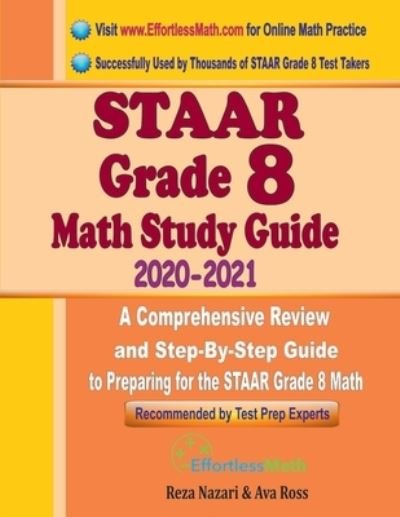 Cover for Ava Ross · STAAR Grade 8 Math Study Guide 2020 - 2021 (Paperback Bog) (2020)
