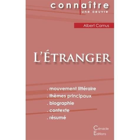 Cover for Albert Camus · Fiche de lecture L'Etranger de Albert Camus (analyse litteraire de reference et resume complet) (Paperback Bog) (2019)