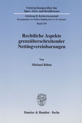 Rechtliche Aspekte grenzüberschrei - Böhm - Bøger -  - 9783428107124 - 21. november 2001