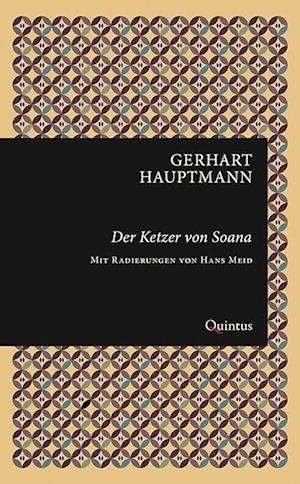 Cover for Gerhart Hauptmann · Der Ketzer von Soana (Inbunden Bok) (2021)