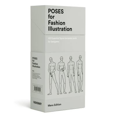 Cover for Poses for Fashion Illustration - Mens (Card Box) (Postkort) (2021)