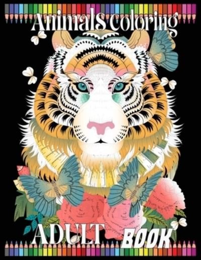 Cover for Nr Grate Press · Animals coloring adult book (Pocketbok) (2021)