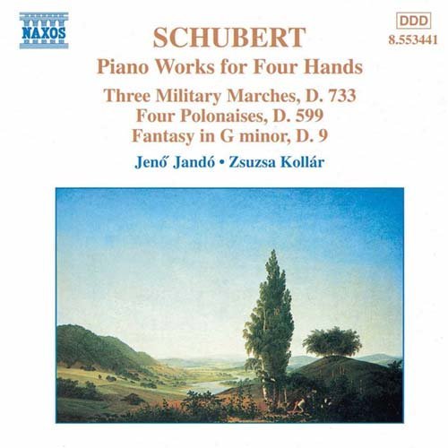 Piano Works for 4 Hands / Three Military Marches - Shcubert / Jando / Zollar - Musikk - NAXOS - 0730099444125 - 27. oktober 1998