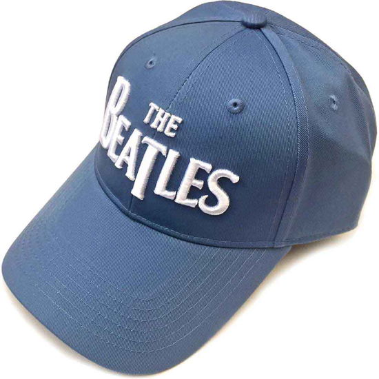 The Beatles Unisex Baseball Cap: White Drop T Logo (Denim Blue) - The Beatles - Koopwaar - Apple Corps - Accessories - 5056170626125 - 