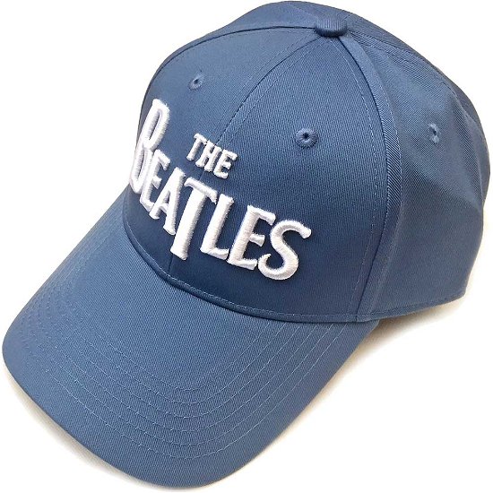 The Beatles Unisex Baseball Cap: White Drop T Logo (Denim Blue) - The Beatles - Produtos - Apple Corps - Accessories - 5056170626125 - 