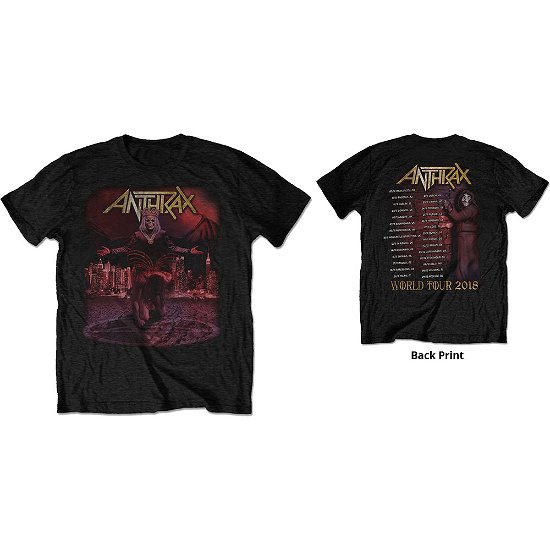 Cover for Anthrax · Anthrax Unisex T-Shirt: Bloody Eagle World Tour 2018 (Back Print/Ex Tour) (T-shirt) [size M] [Black - Unisex edition]