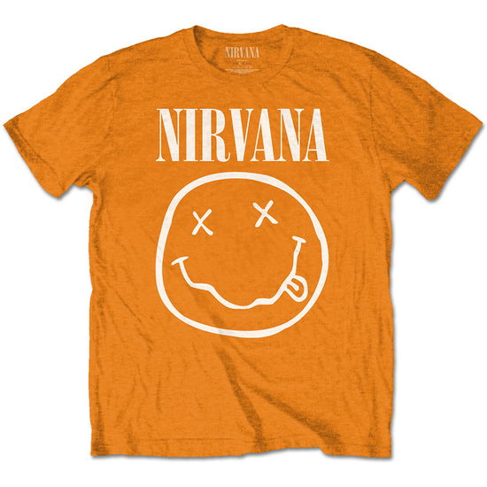 Nirvana Kids T-Shirt: White Happy Face (7-8 Years) - Nirvana - Fanituote -  - 5056368627125 - 