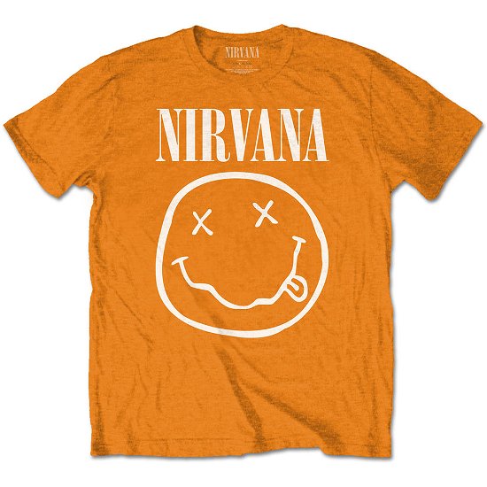 Nirvana Kids T-Shirt: White Happy Face (7-8 Years) - Nirvana - Koopwaar -  - 5056368627125 - 