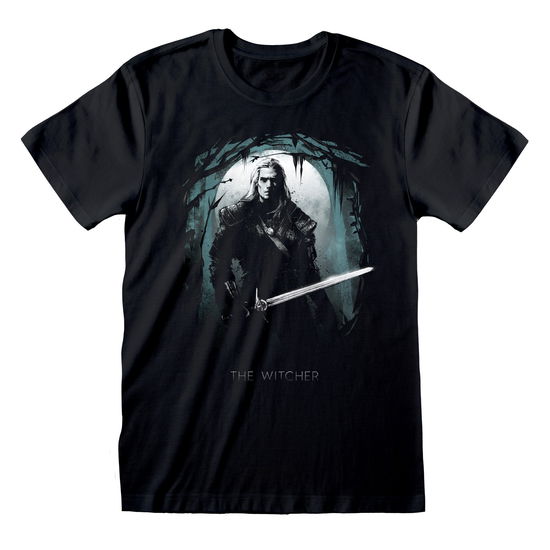 Witcher (The): Silhouette Moon (T-Shirt Unisex Tg M) - The Witcher - Filme -  - 5056463430125 - 