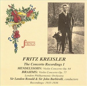 Cover for Fritz Kreisler · Fritz Kreisler-concerto Recordings 1-mendelssohn (CD)