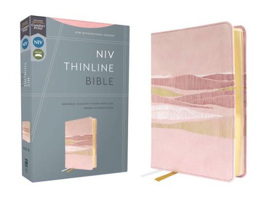 Cover for Zondervan · NIV, Thinline Bible, Leathersoft, Pink, Red Letter, Comfort Print (Læderbog) (2022)