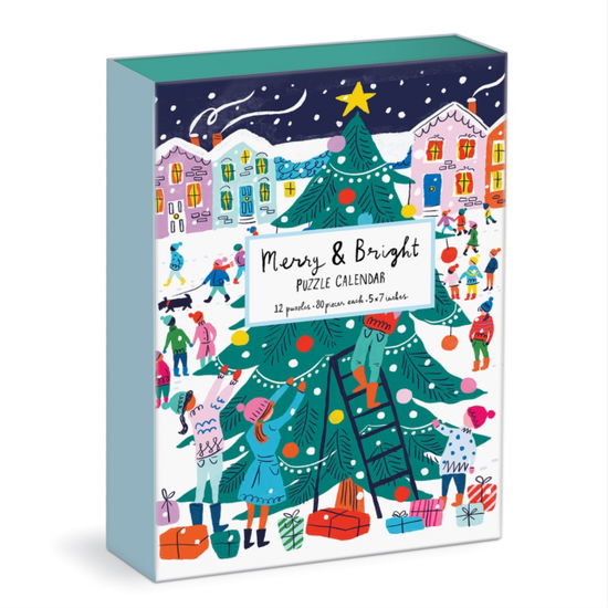 Louise Cunningham Merry and Bright 12 Days of Christmas Advent Puzzle Calendar - Louise Cunningham - Board game - Galison - 9780735371125 - November 11, 2021