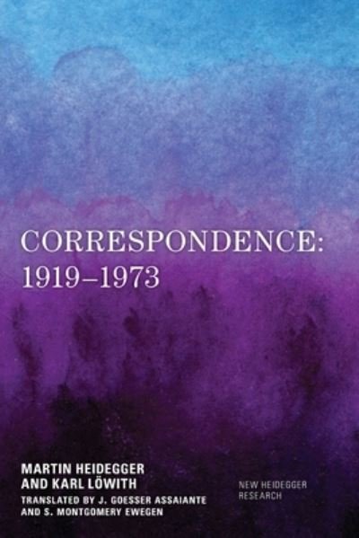 Cover for Martin Heidegger · Correspondence : 1919-1973 (Paperback Bog) (2023)