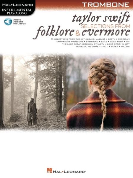 Cover for Taylor Swift · Taylor Swift - Selections from Folklore &amp; Evermore: Trombone Play-Along Book with Online Audio (Buch) (2021)