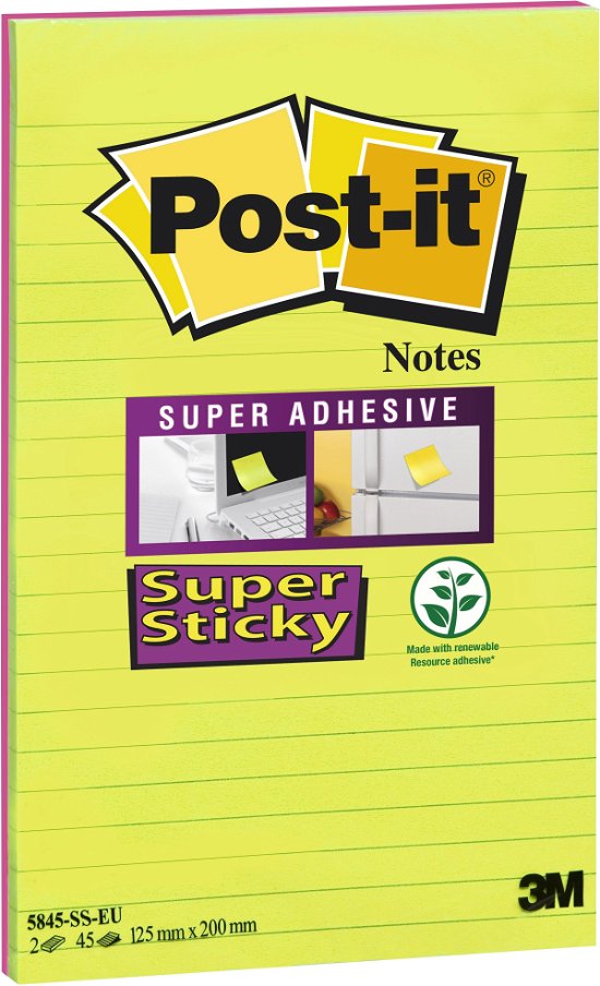 Blocchetto Super Sticky (12,5x20 Cm) - 3M Post-it Notes - Mercancía -  - 0051141906126 - 