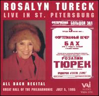 Cover for Rosalyn Tureck · Live in St. Petersburg (CD) (1996)