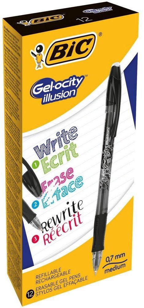 Cover for Bic · Bic - Bic Gel-ocity Illusion Med Erasable Rollerball Black Pk12 (PS4)