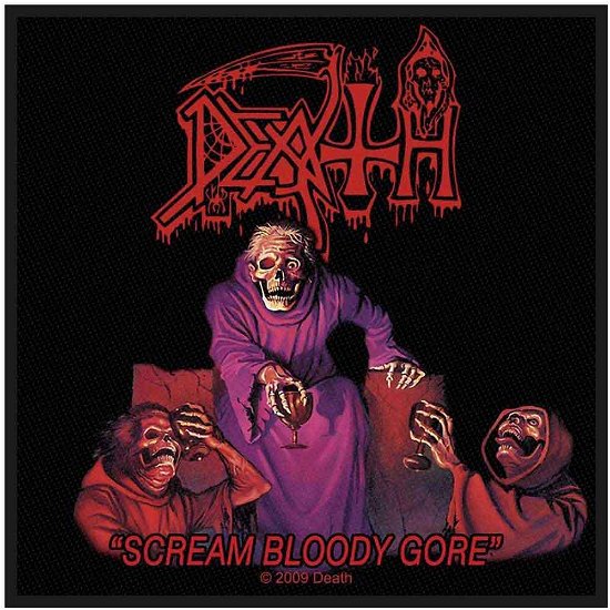 Death Standard Woven Patch: Scream Bloody Gore - Death - Merchandise - PHD - 5055339713126 - September 23, 2019