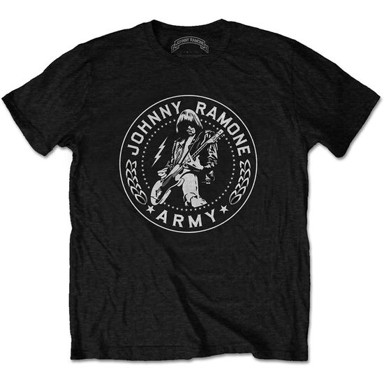 Cover for Johnny Ramone · Johnny Ramone Unisex T-Shirt: Army Seal (Black) (T-shirt) [size M] [Black - Unisex edition] (2017)