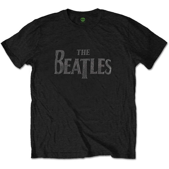 The Beatles Unisex T-Shirt: Drop T Crystals (Embellished) - The Beatles - Marchandise -  - 5056170674126 - 