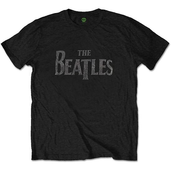 Cover for The Beatles · The Beatles Unisex T-Shirt: Drop T Crystals (Embellished) (T-shirt) [size S] [Black - Unisex edition]